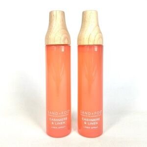 Sand‎ + Fog Cashmere & Linen Room Spray 3.4oz Glass Bottle Set 2 Pack New